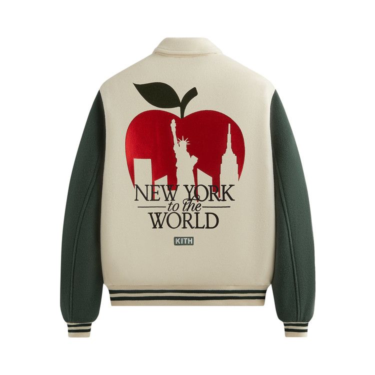 Buy Kith NY to the World Wool Varsity Jacket 'Sandrift