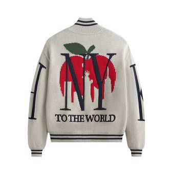 Buy Kith Big Letter New York Wyona Full Zip Sweater 'Light Heather