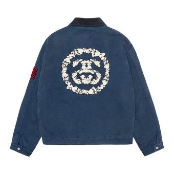 Buy Stussy x Denim Tears Canvas Jacket 'Blue' - 315512 BLUE | GOAT