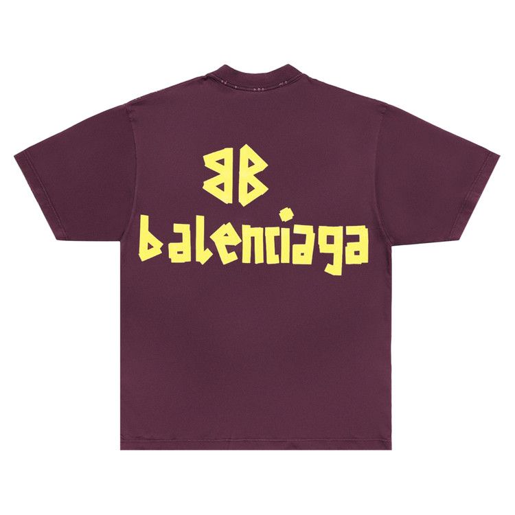 Balenciaga Tape Type Medium Fit T-Shirt 'dark Red'