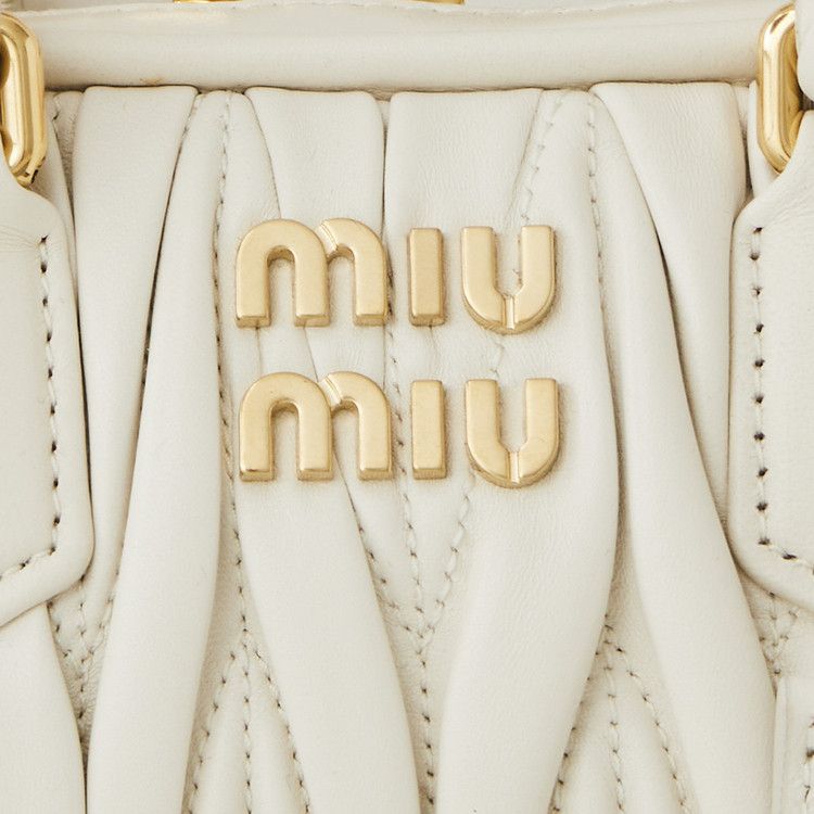 Miu Miu Arcadie Matelassé Nappa Leather Mini-Bag 'white'