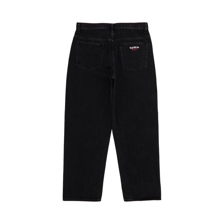 パンツ Supreme Leather Baggy 5Pocket Jean Black Supreme Leather Baggy 5-Pocket Jean (FW24) - $498