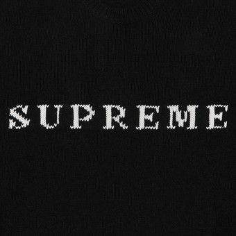 Buy Supreme Contrast Logo Sweater 'Black' - SS25SK24 BLACK