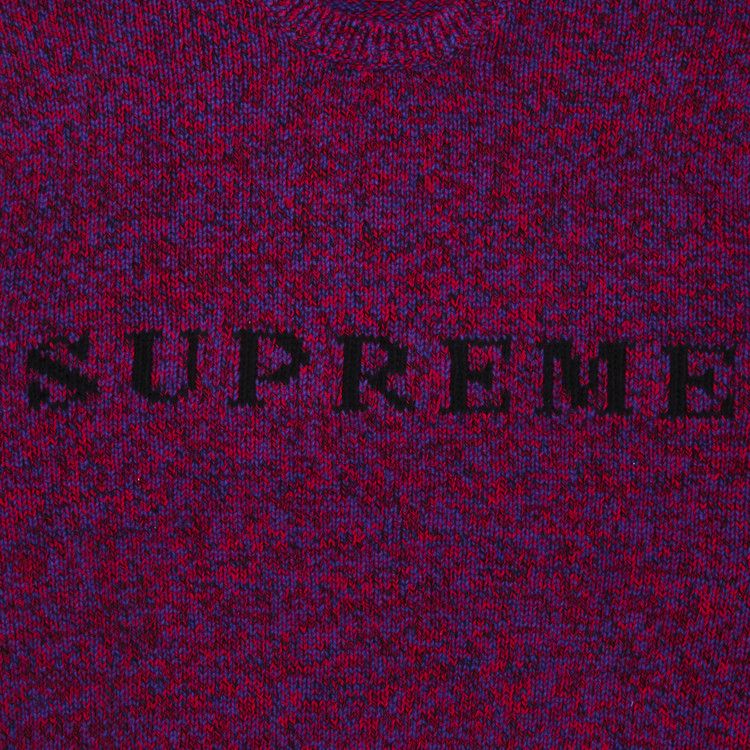Supreme Contrast Logo Sweater 'red MéLange'