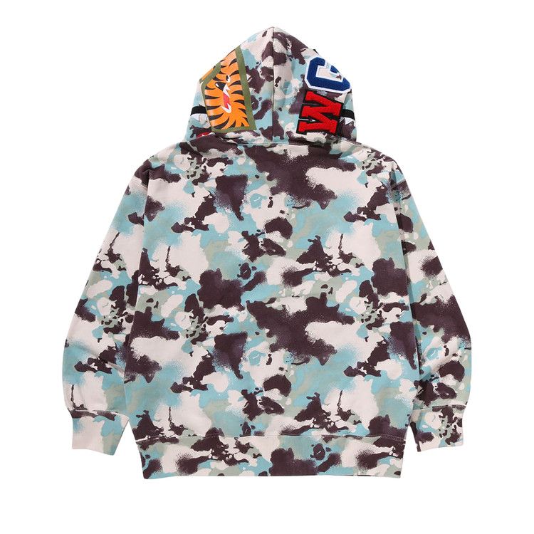 Bape Map Camo Shark Relaxed Fit Full Zip Hoodie 'multicolor'