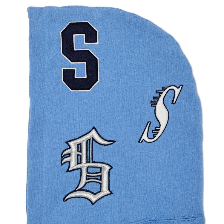 Supreme Multi S Logo Hooded Sweatshirt 'light Blue'