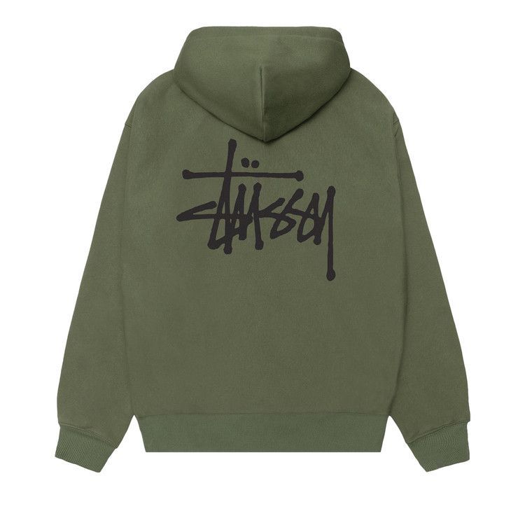 Stussy Basic Zip Hoodie Olive