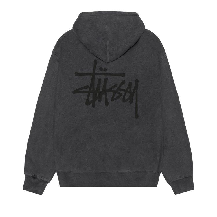 Stussy Basic Zip Hoodie Pigment Dyed 'black/Black'