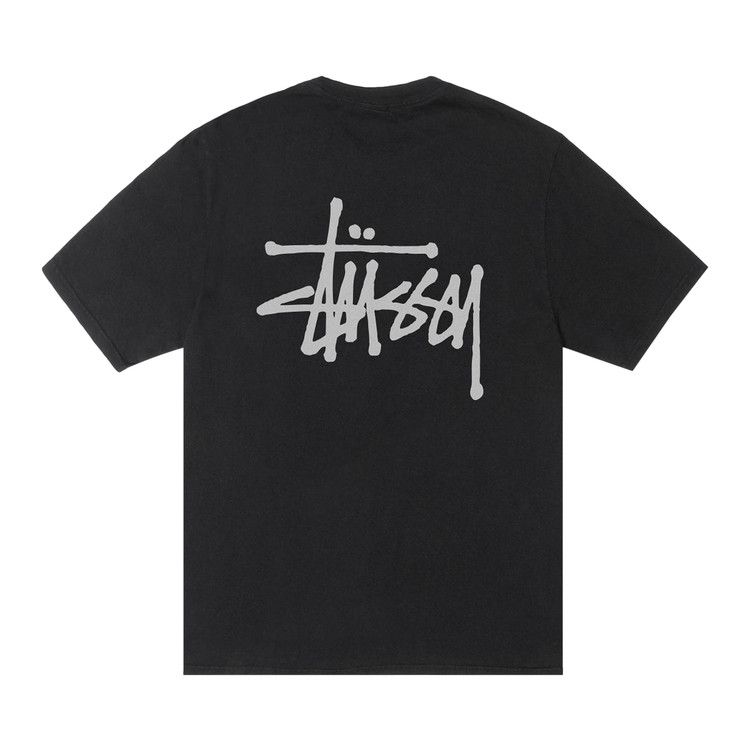 Stussy Basic T-Shirt Pigment Dyed Black/White