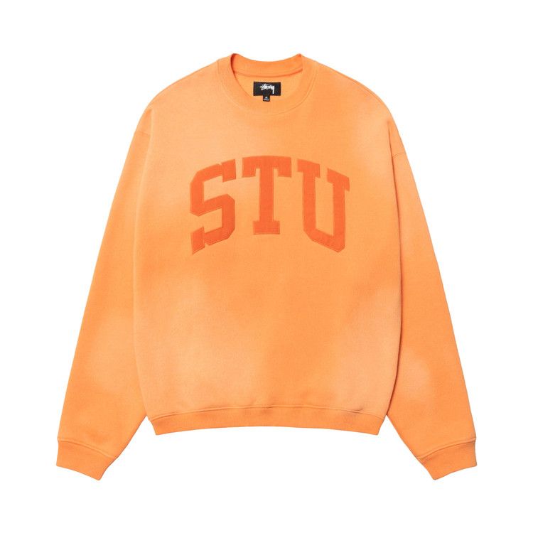Buy Stussy Stu Appliqué Crew 'Orange' - 118577 ORAN | GOAT