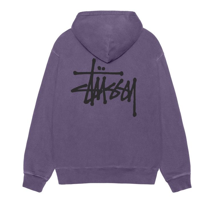 Stussy Basic Zip Hoodie Pigment Dyed 'grape'
