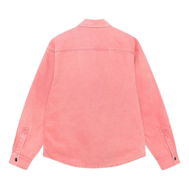 Stussy Heavy Washed Canvas Shirt Berry