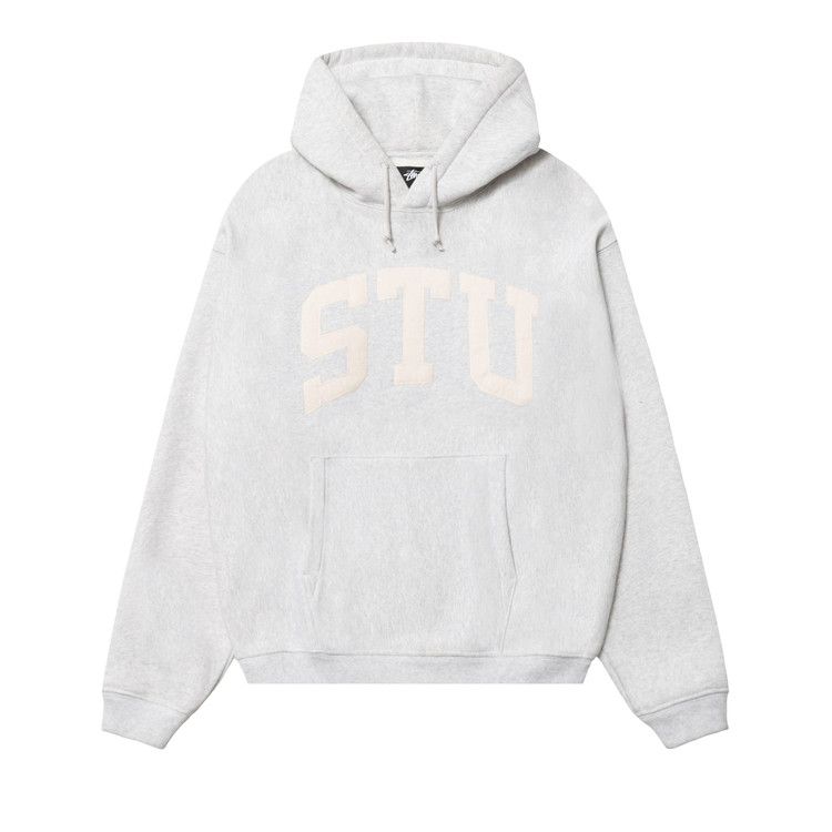 Stussy Stu Appliqué Hoodie Ash Heather