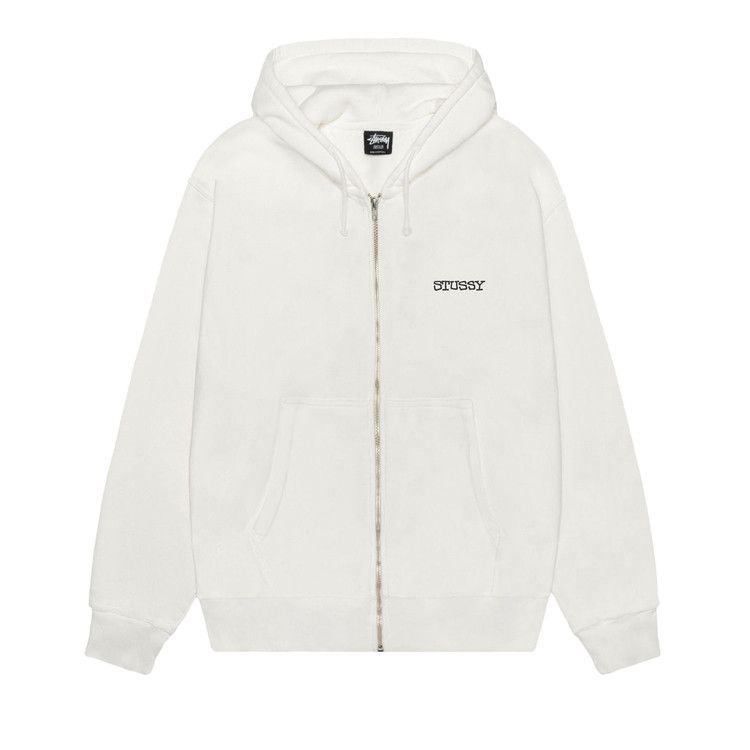 Stussy Jumbo Zip Hoodie Pigment Dyed Natural