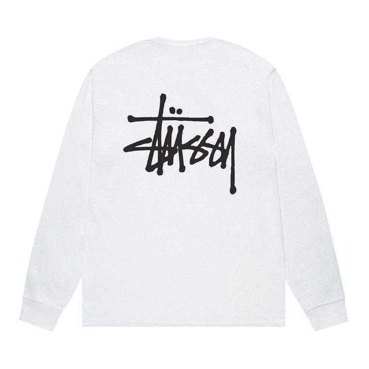 Stussy Basic Long-Sleeve Tee 'white'