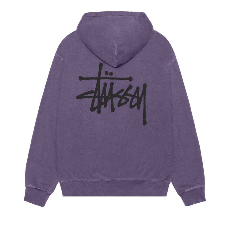 Stussy Basic Hoodie Pigment Dyed Grape