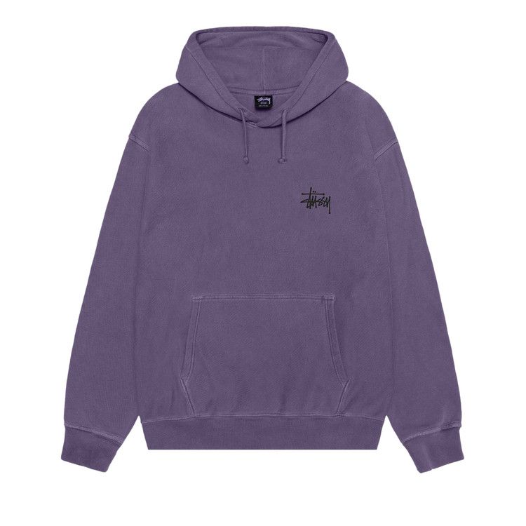 Stussy Basic Hoodie Pigment Dyed Grape