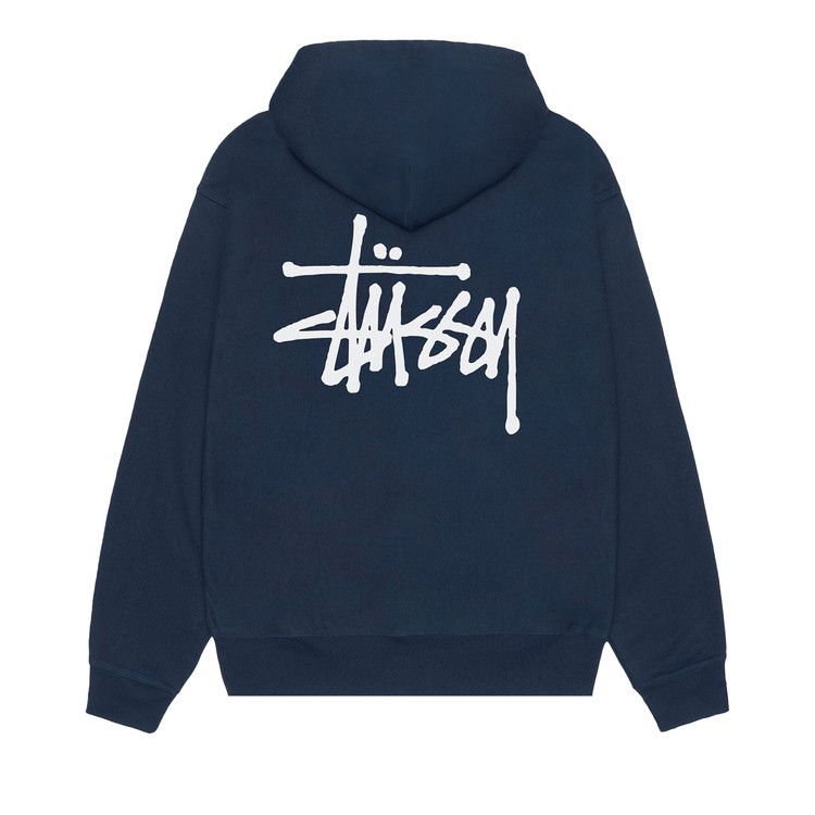 Stussy Basic Zip Hoodie 'navy'