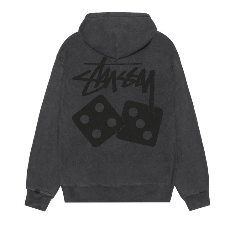 Stussy Dice Zip Hoodie Pigment Dyed Black