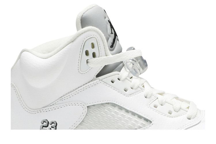 nike air jordan 5 retro metallic silver