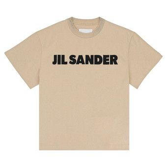 【関税＆送料込み】Jil Sander T-Shirt Crewneck Short Sleeve Buy Jil Sander Logo T-Shirt 'Dark Sand' - J02GC0001 J20215