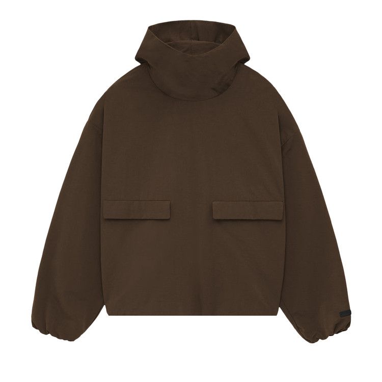 Fear Of God Essentials Military Nylon Hooded Anorak 'brown'