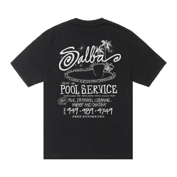 Stussy Pool Service T-Shirt Pigment Dyed Black