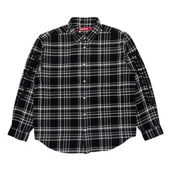 【美品】Supreme Flannel Shirt L black Supreme Plaid Flannel Shirt (FW24) - $138