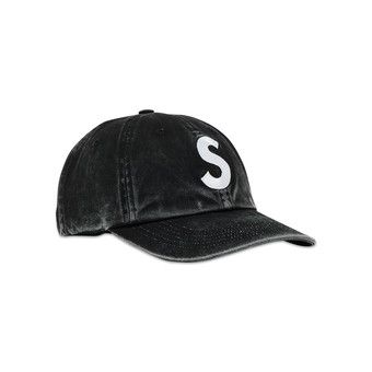 Buy Supreme Pigment Coated S Logo 6 Panel 'Black' - SS25H24 BLACK