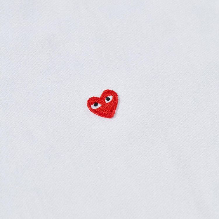 Comme des Garcons Play Mini Embroidered Heart T-shirt White — foto 3