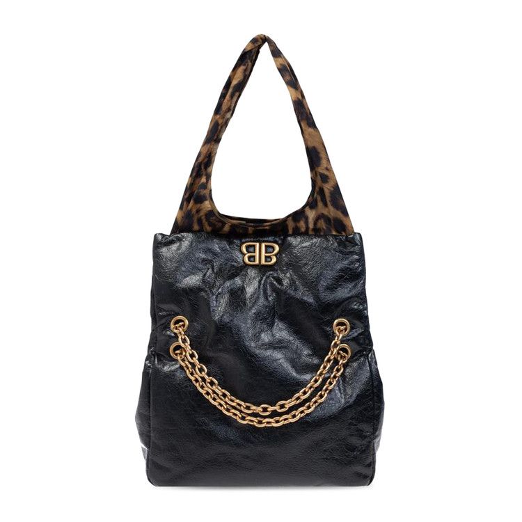 Balenciaga Monaco Chain Bag Black/Leopard