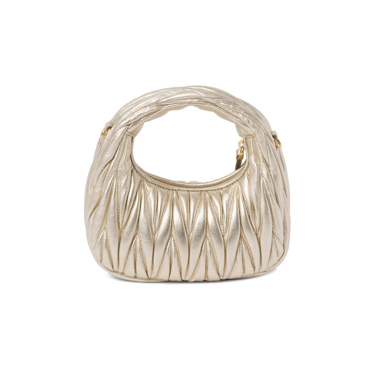 Buy Miu Miu Wander Matelassé Nappa Leather Hobo Mini-Bag