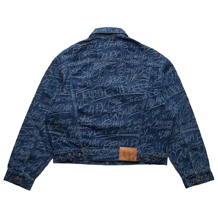 ジャケット・アウター sky high Buy Sky High Farm Workwear KS Graffiti Denim Jacket 'Blue