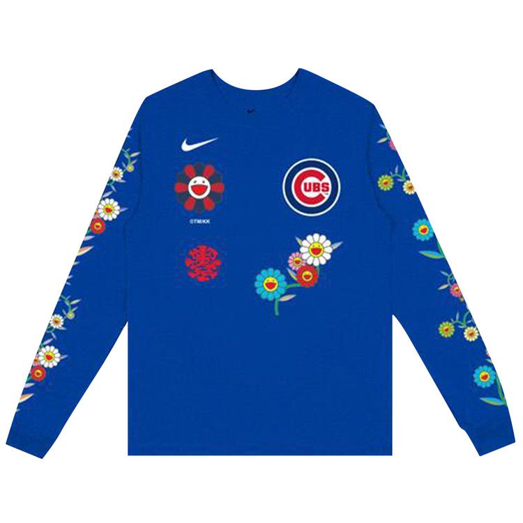 Nike X Takashi Murakami X Mlb World Tour Tokyo Series 2025 Cubs Long-Sleeve T-Shirt Blue