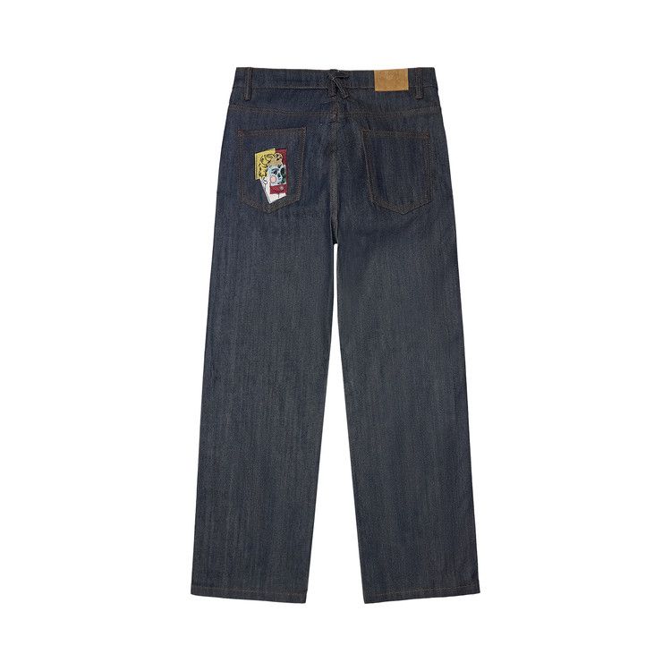 KIDSUPER STUDIOS デニム Buy KidSuper Raw Denim Pleated Jeans 'Indigo' - SS25 PT 05