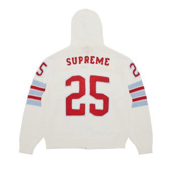 Buy Supreme Sport Zip Up Hooded Sweater 'White' - SS25SK18
