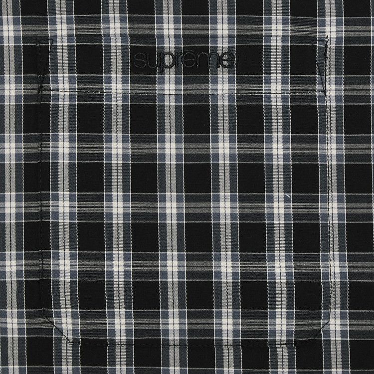 Buy Supreme Mini Plaid Short-Sleeve Shirt 'Black' - SS25S12 BLACK