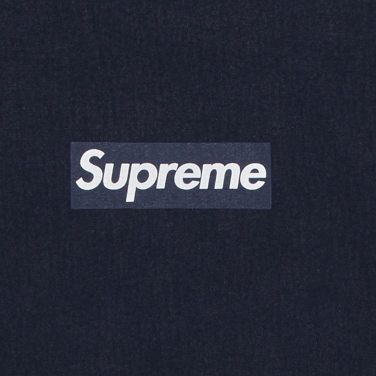 Buy Supreme Washed Box Logo Crewneck 'Navy' - SS25SW2 NAVY Buy Supreme Washed Box Logo Crewneck 'Navy' - SS25SW2 NAVY