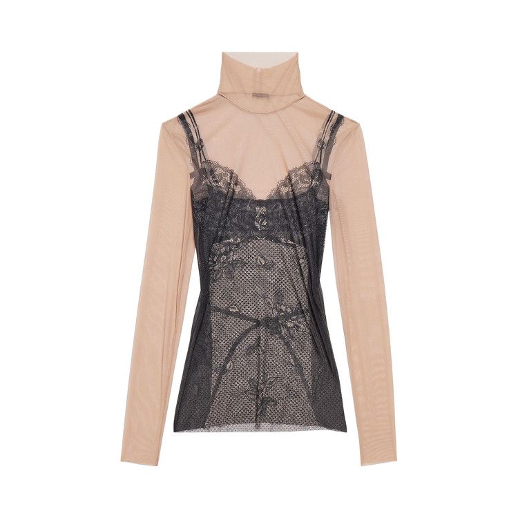 Balenciaga Trompe L'Oeil Lingerie Top Black/Light Beige