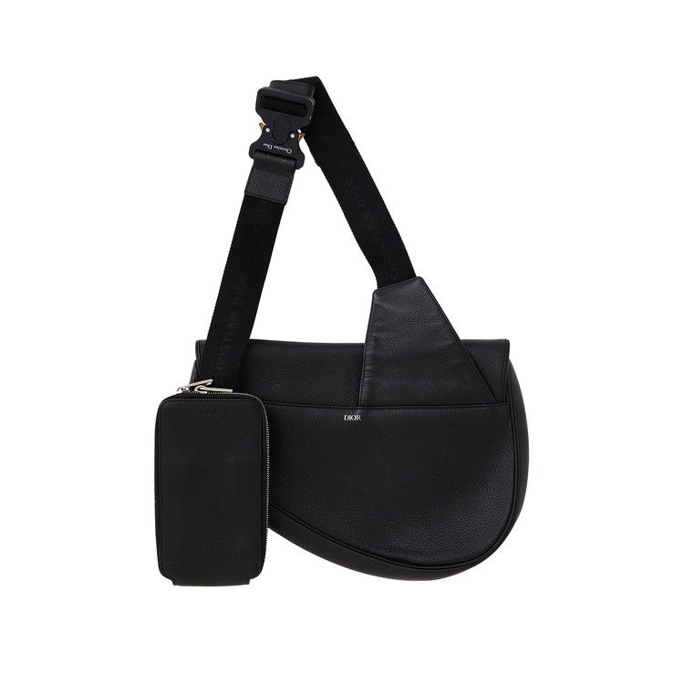 Dior Leather Saddle Bag 'black'