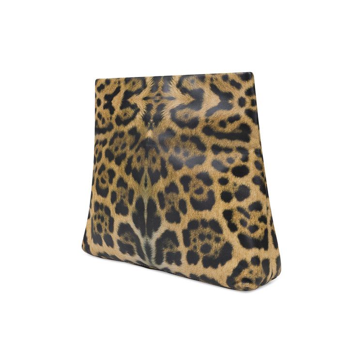 Buy Dries Van Noten Leopard Print Foldover Clutch 'Camel' - 00598