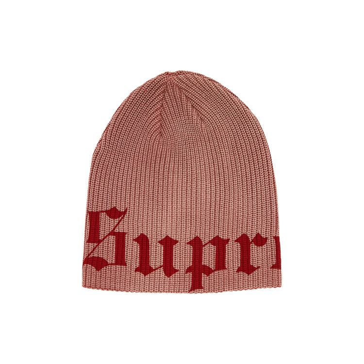 Buy Supreme Old English Printed Beanie 'Pale Red' - SS25BN13 PALE