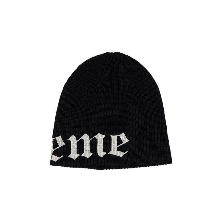 帽子 supreme Old English Printed Beanie Black Supreme Old English Printed Beanie Black - SS25 - US