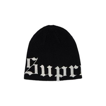 Buy Supreme Old English Printed Beanie 'Black' - SS25BN13 BLACK | GOAT
