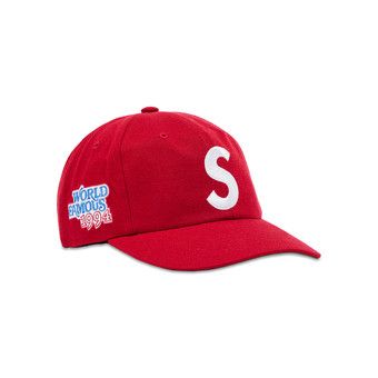 Supreme World Famous S Logo 6-Panel レッド Supreme World Famous S Logo 6-Panel (SS25) - $48