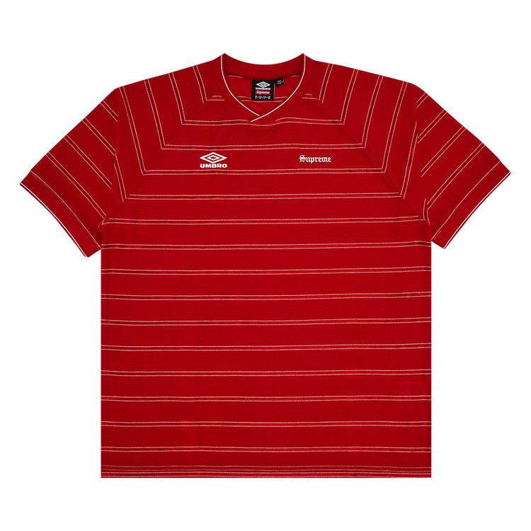 Buy Supreme x Umbro Stripe Soccer Jersey 'Red' - SS25KN65