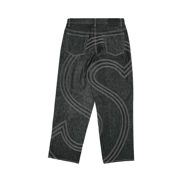 Buy Supreme S Logo Rigid Baggy Jean 'Rigid Black' - SS25P44