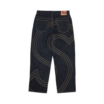 Buy Supreme S Logo Rigid Baggy Jean 'Rigid Indigo' - SS25P44
