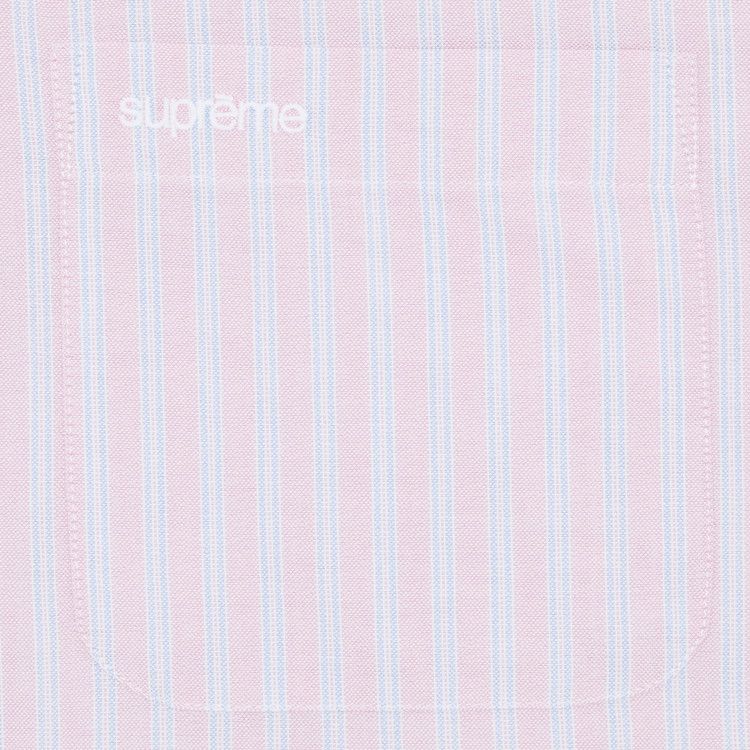 Buy Supreme Loose Fit Oxford Short-Sleeve Shirt 'Pink Stripe