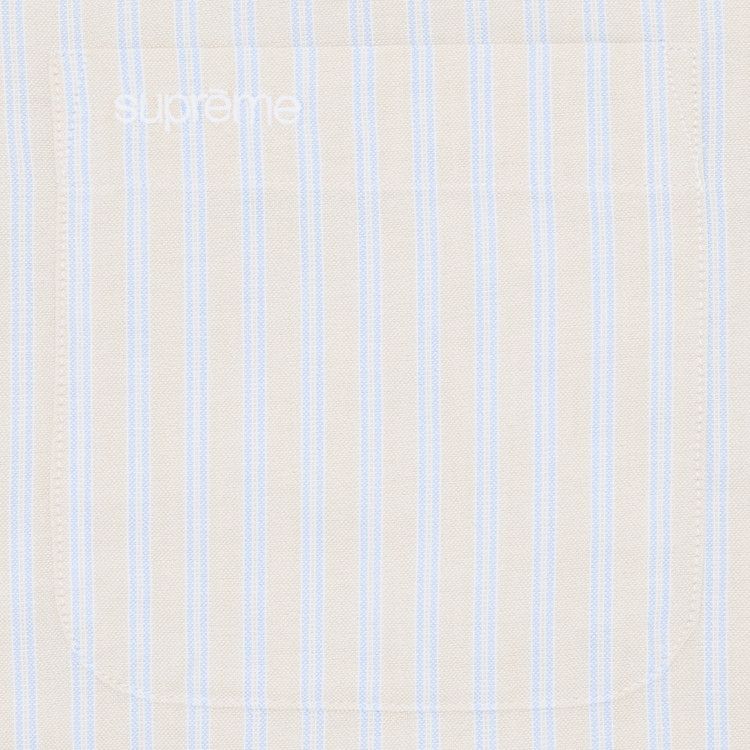 Buy Supreme Loose Fit Oxford Short-Sleeve Shirt 'Light Tan Stripe